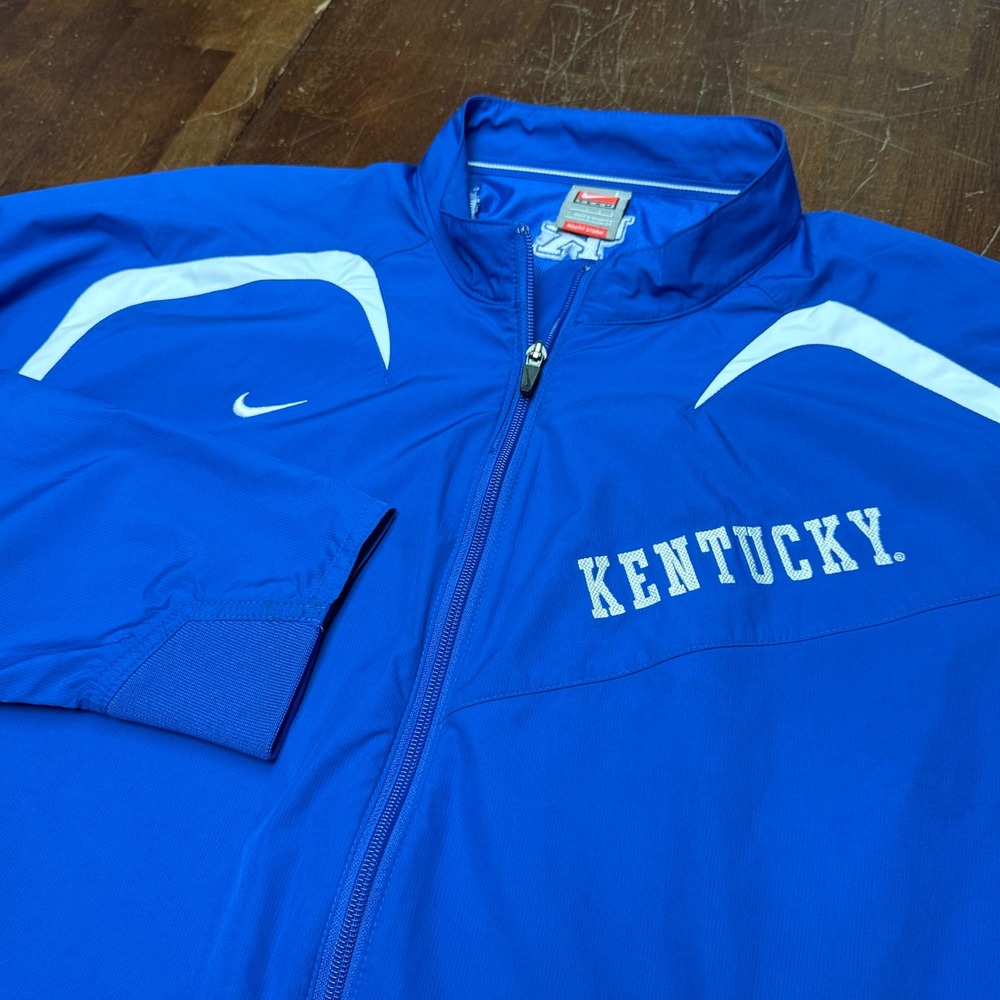 Nike Windbreaker Jacket Men Large Blue Kentucky Wildcats Nike FIT STORM BBN